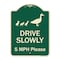 Signmission Designer Series-Drive Slowly 5 Mph Please W/ Duck And Ducklings Walking Grap, 24" x 18", G-1824-9979 A-DES-G-1824-9979 - alternate 1